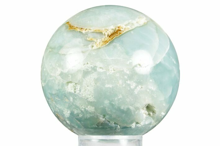Polished Blue Utah Sky Calcite Sphere - Utah #371124
